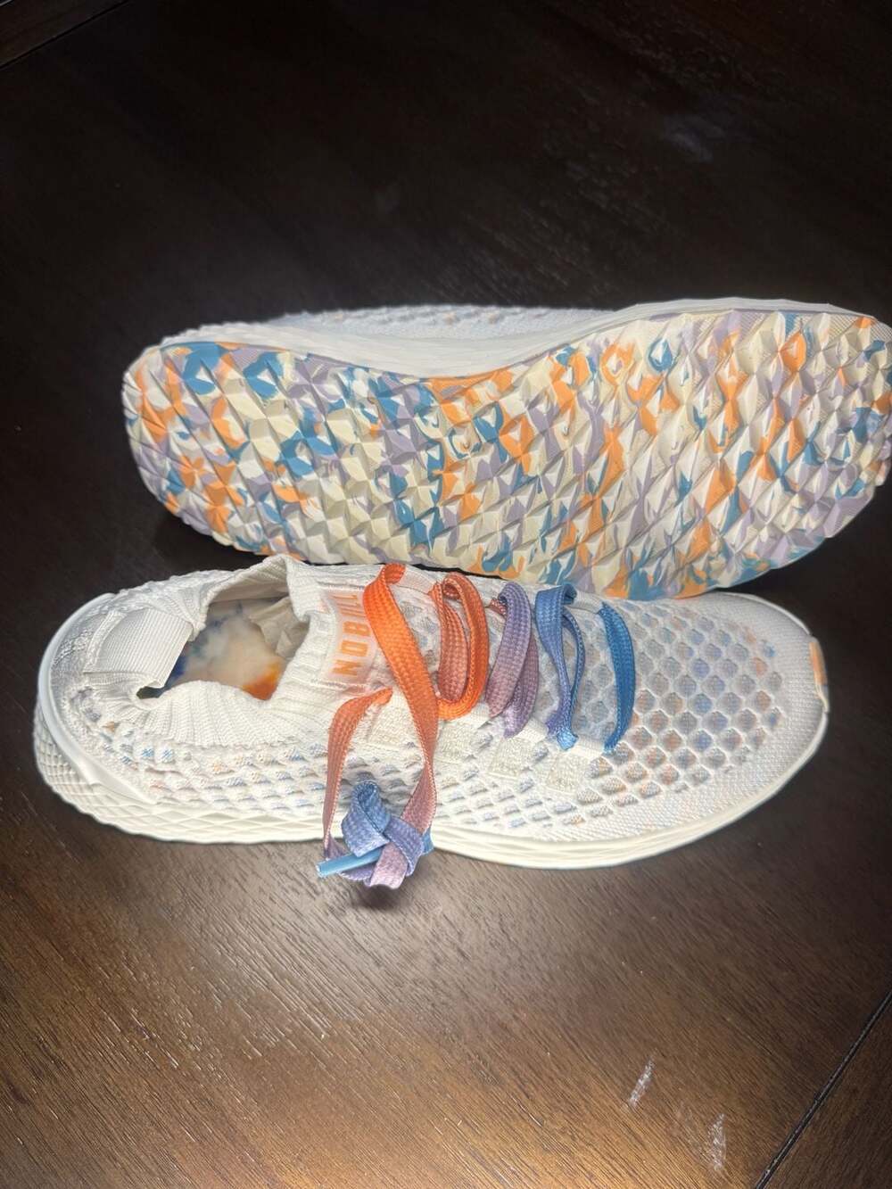 Nobull Allday Knit Size 8.5W/7M White Peach